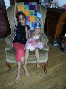 Dressed up with their loot!