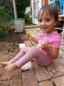 Leena in the greenhouse