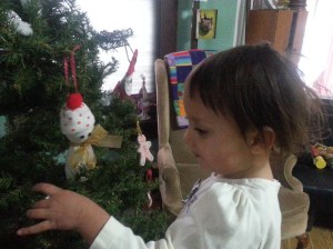 Leena hanging sock snow man